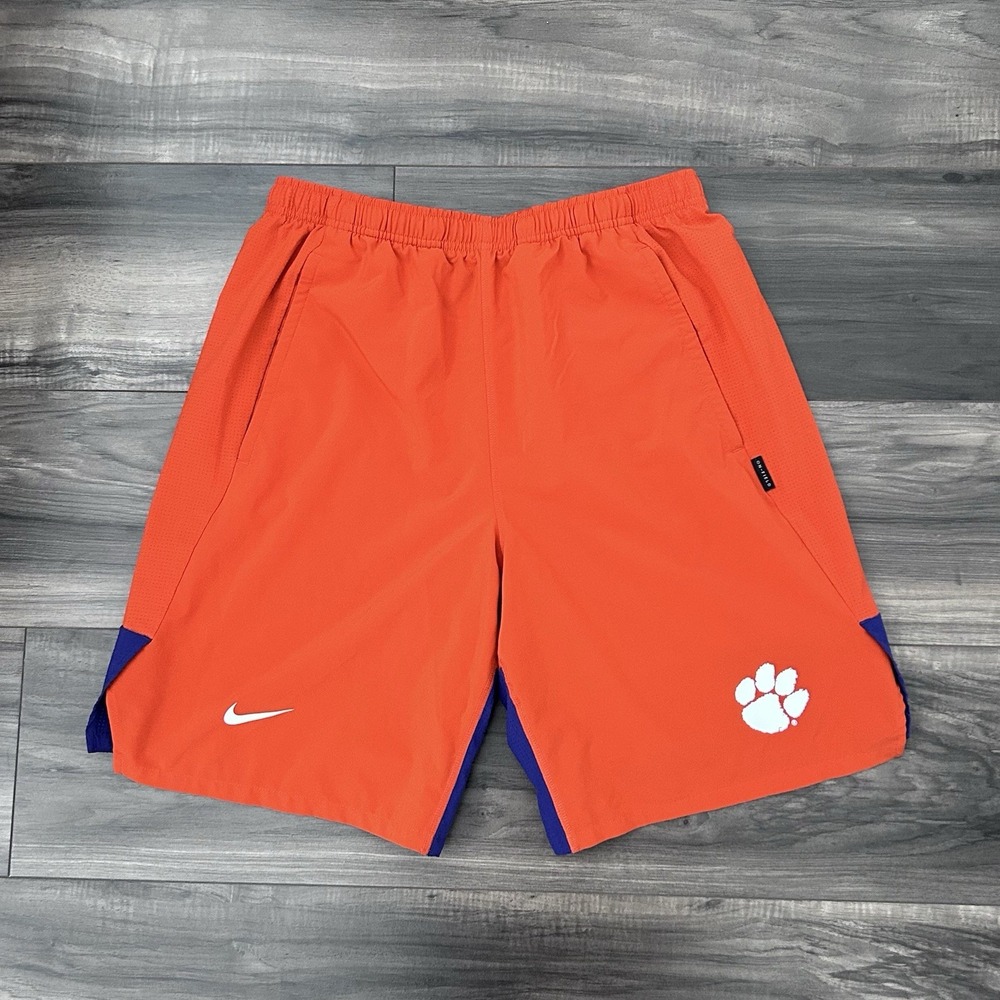 Nike Clemson Tigers Dri-Fit Mens Size Medium On Field Shorts Orange